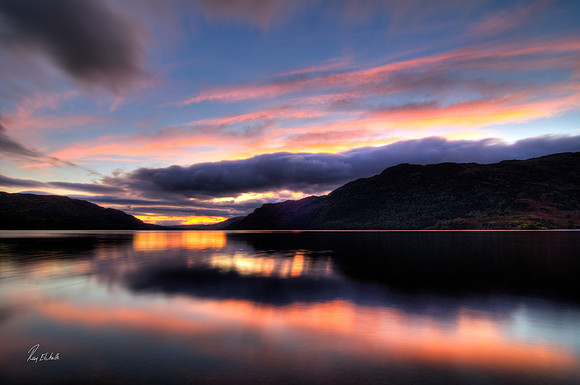 Sunrise on Ullswater, Lake district, Cumbria.