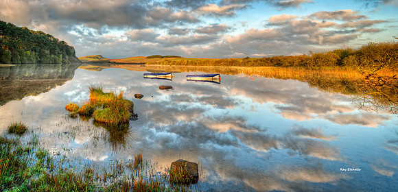 Crag Lough panorama, Hadrian's Wall, Northumberland.