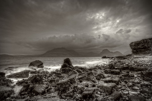 Elgol Beach Black and White