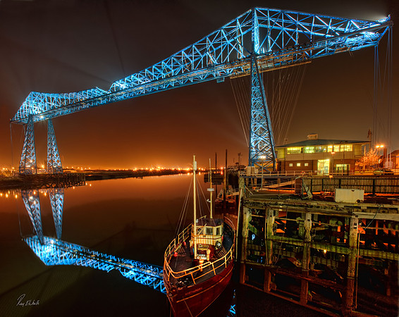 Transporter Bridge, Middlesborough, UK,