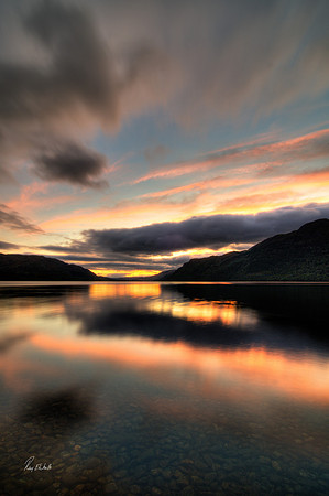 Sunrise on Ullswater, Lake district, Cumbria.